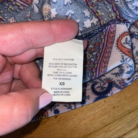 50 Mason & Belle Boho Peasant Cold Shoulders Blouse - Picture 4 of 5